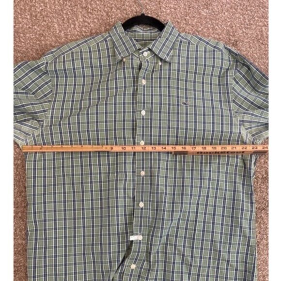 Vineyard Vines Men's Blue/Green Tartan Plaid Whale Shirt Size L - Picture 4 of 5